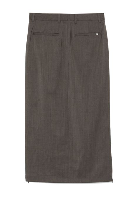 Grey zipped maxi skirt Helmut lang - women HELMUT LANG | O06HW30321G